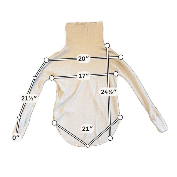 The Group by Babaton Waffle Knit Turtleneck Top Beige/Oatmeal XS Relaxed Fit - Picture 4 of 5
